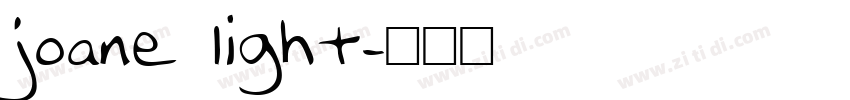 joane light字体转换